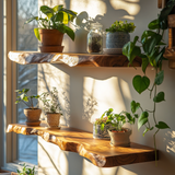 Norvello Live Edge Solid Wood Floating Shelf SPA959352 - Timberustic Floating Shelf