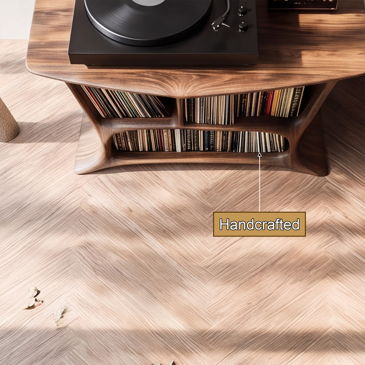 Norvessa Handcrafted Solid Wood Record Player Stand SPA928123