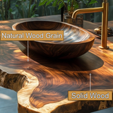 Norvessa Live Edge Solid Wood Floating Bathroom Vanity SPA364656 - Timberustic Floating Bathroom Vanity