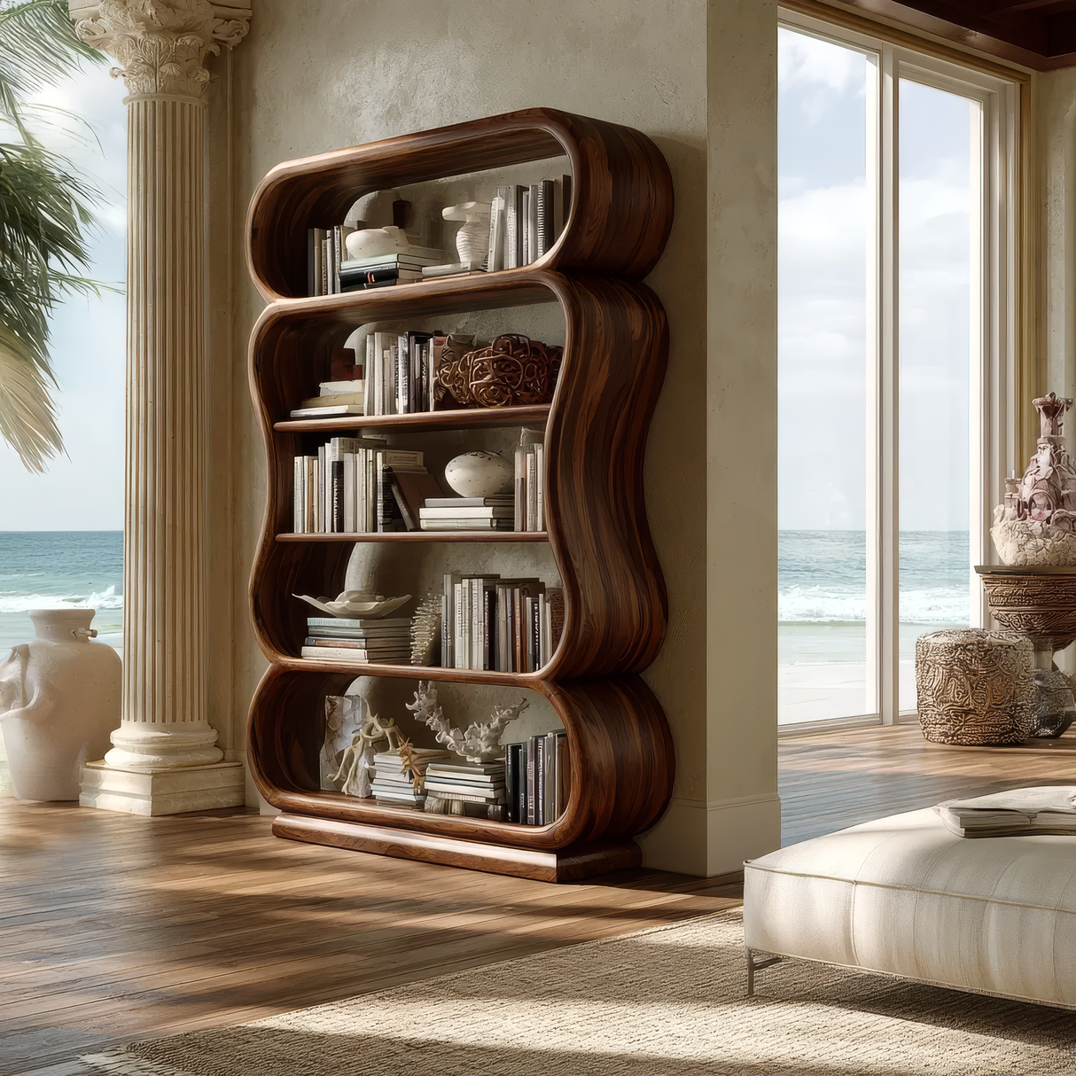 Norveth Handcrafted Solid Wood Bookshelf - Timberustic Bookshelf