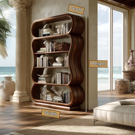 Norveth Handcrafted Solid Wood Bookshelf - Timberustic Bookshelf