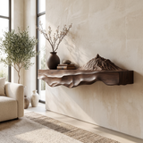 Norveth Sculpted Mountain Floating Shelf - Timberustic Floating Shelf