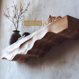Norveth Sculpted Mountain Floating Shelf - Timberustic Floating Shelf