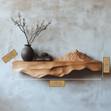 Norveth Sculpted Mountain Floating Shelf - Timberustic Floating Shelf