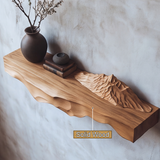 Norveth Sculpted Mountain Floating Shelf - Timberustic Floating Shelf