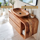 Norveth Sculpted Solid Wood Floating Bathroom Vanity with Drawers SPA548910 - Timberustic Floating Bathroom Vanity With Drawers