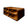 Norvex Handcrafted Solid Wood Floating Bathroom Vanity with Open Storage Brown - Timberustic Floating Bathroom Vanity with Open Storage