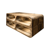 Norvex Handcrafted Solid Wood Floating Bathroom Vanity with Open Storage Natural Oak - Timberustic Floating Bathroom Vanity with Open Storage