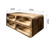 Norvex Handcrafted Solid Wood Floating Bathroom Vanity with Open Storage - Timberustic Floating Bathroom Vanity with Open Storage