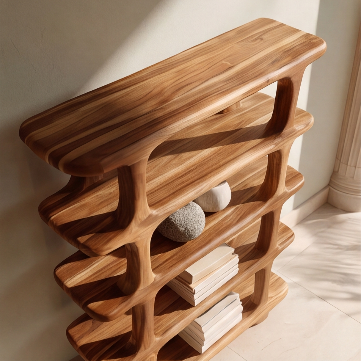 Norvian Handcrafted Solid Wood Bookshelf
