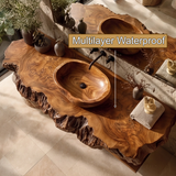 Norvian Live Edge Solid Wood Floating Bathroom Vanity SPA905613 - Timberustic Floating Bathroom Vanity
