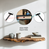 Norvyn Live Edge Solid Wood Floating Shelf SPA653921 - Timberustic Floating Shelf