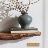 Norvyn Live Edge Solid Wood Floating Shelf SPA653921 - Timberustic Floating Shelf