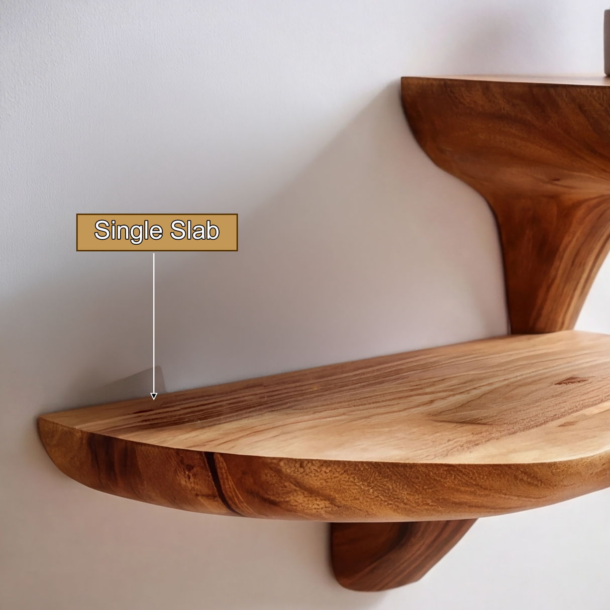 Norvyn Mushroom Solid Wood Floating Shelf SPA187695 - Timberustic Floating Shelf