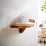 Norvyn Mushroom Solid Wood Floating Shelf SPA187695 - Timberustic Floating Shelf
