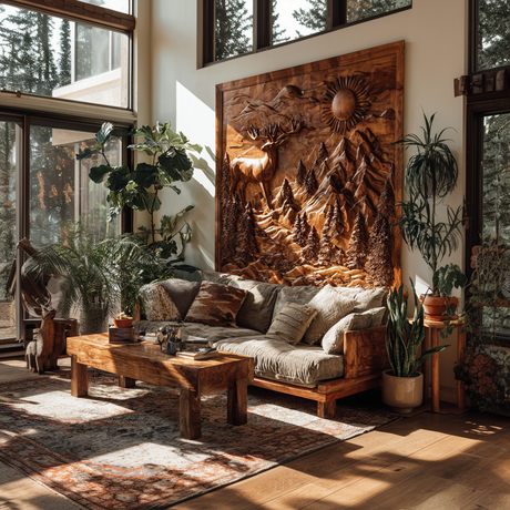 Norvyn Solid Wood Sculpted Wall Art - Timberustic Wall Art