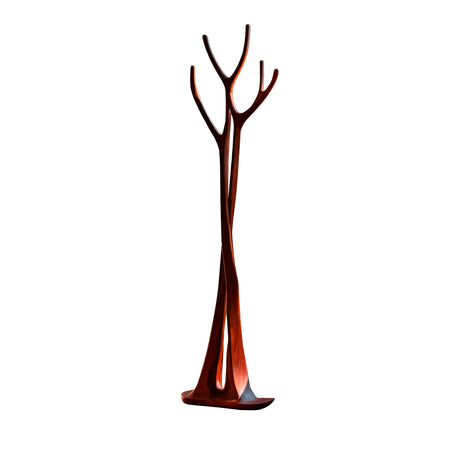 Norwyn Sculpted Solid Wood Tree Coat Rack Mahogany - Timberustic Tree Coat Rack
