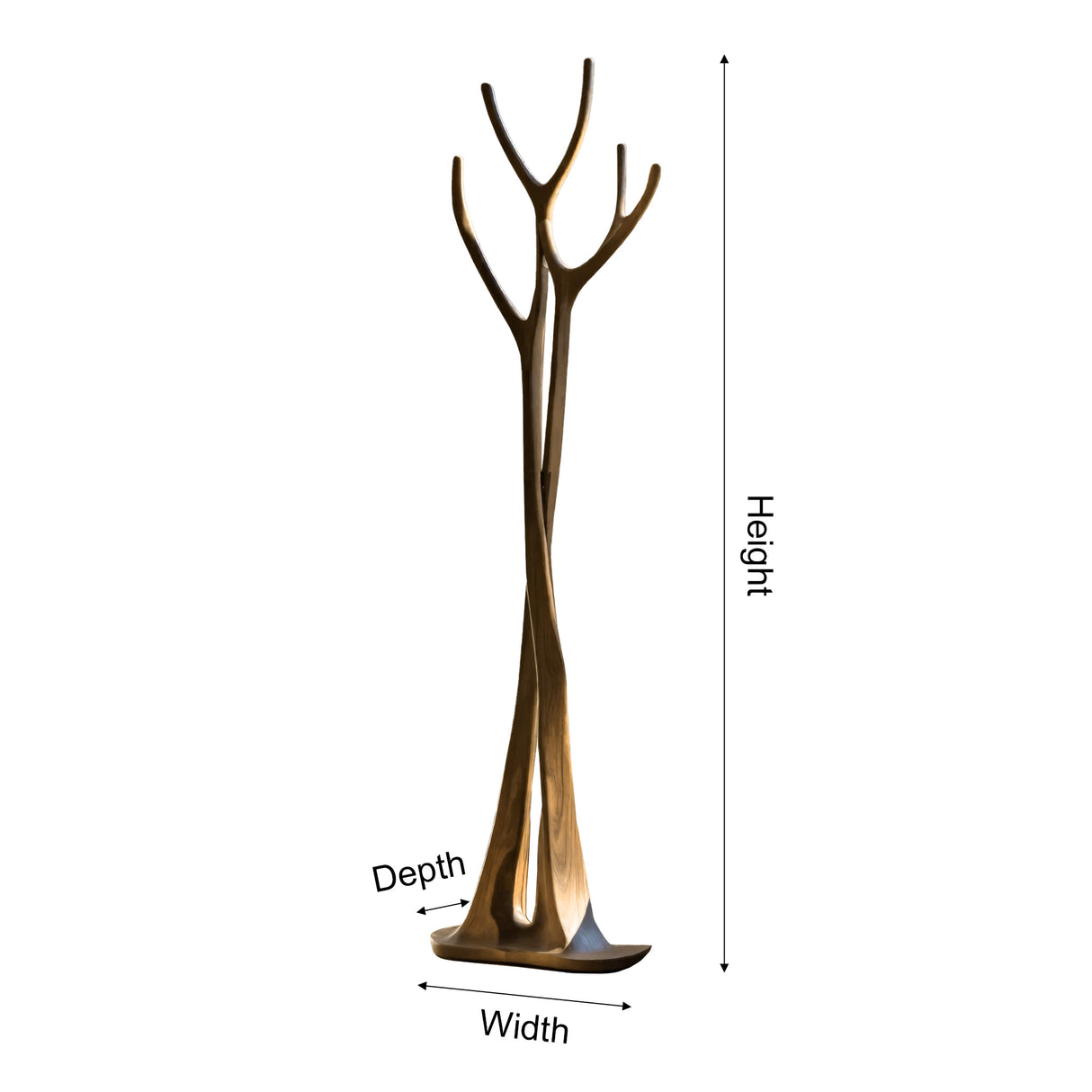 Norwyn Sculpted Solid Wood Tree Coat Rack - Timberustic Tree Coat Rack