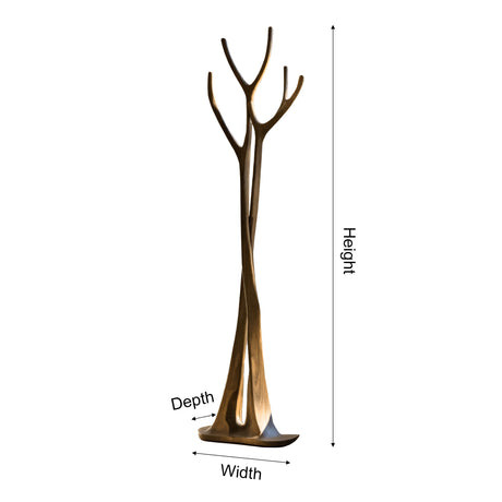Norwyn Sculpted Solid Wood Tree Coat Rack - Timberustic Tree Coat Rack