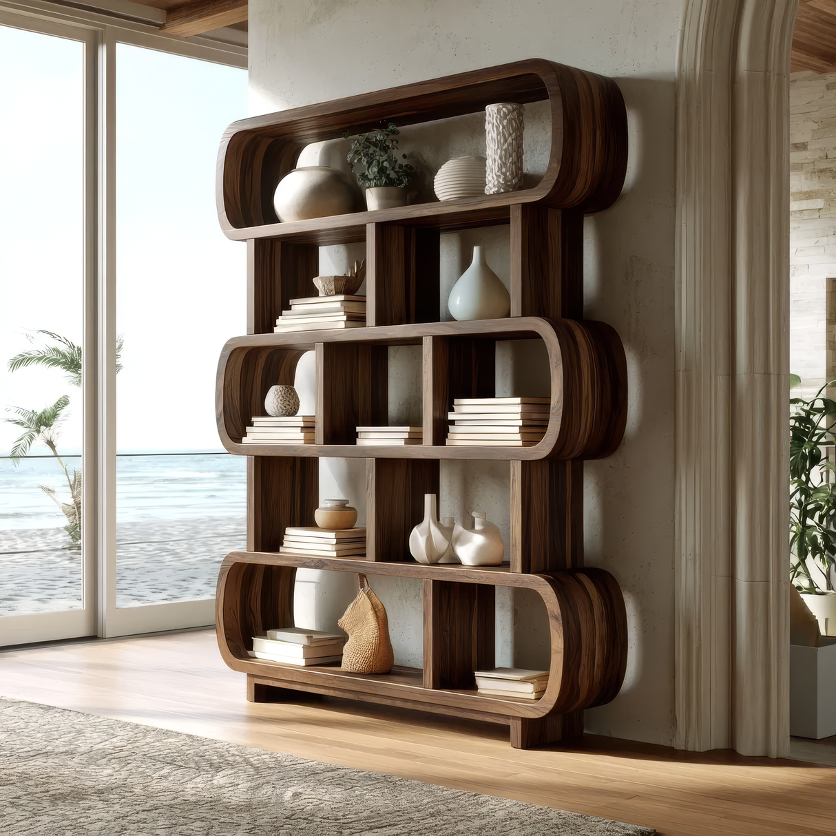 Novaryn Handcrafted Solid Wood Bookshelf - Timberustic Bookshelf