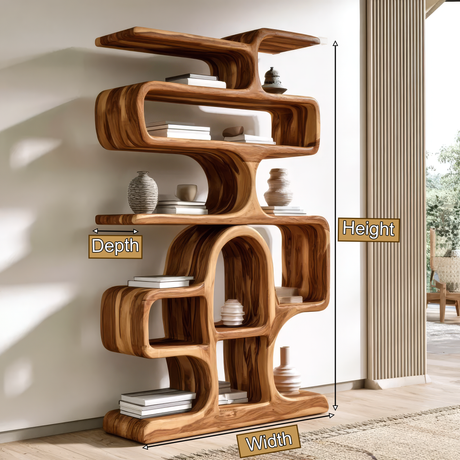 Novera Handcrafted Solid Wood Bookshelf - Timberustic Bookshelf