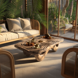 Nuvra Wave Solid Wood Coffee Table