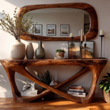 Nymerion Flow Sculpted Console Table - Timberustic Console Table