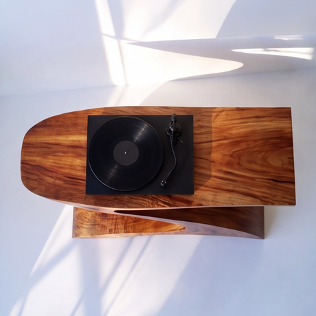 Nymeris Handcrafted Solid Wood Record Player Stand SPA248410 - Timberustic Record Player Stand With Storage