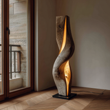 Nythera Sculpted Integrated LED Wood Floor Lamp - Timberustic Floor Lamp
