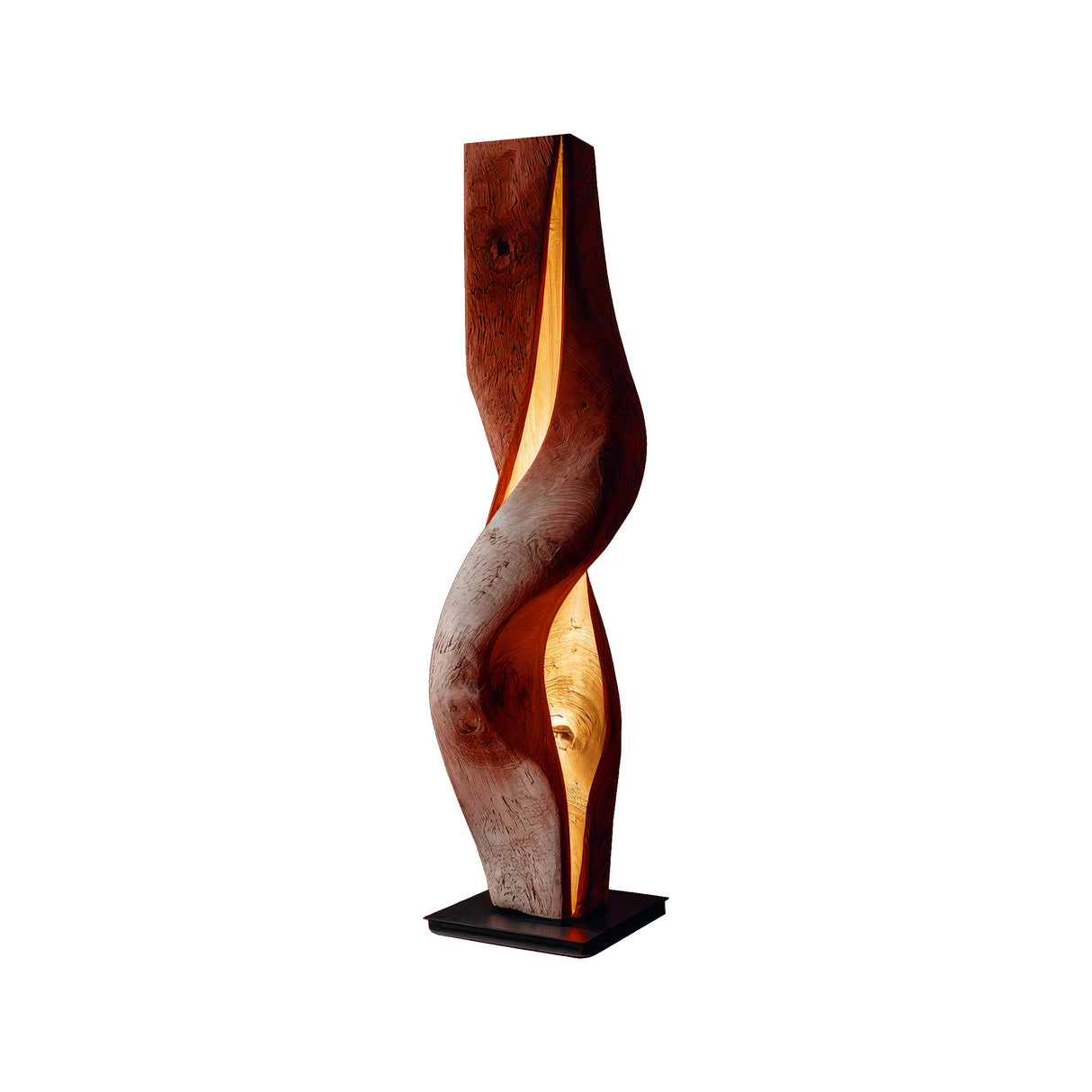 Nythera Sculpted Integrated LED Wood Floor Lamp - Timberustic Floor Lamp