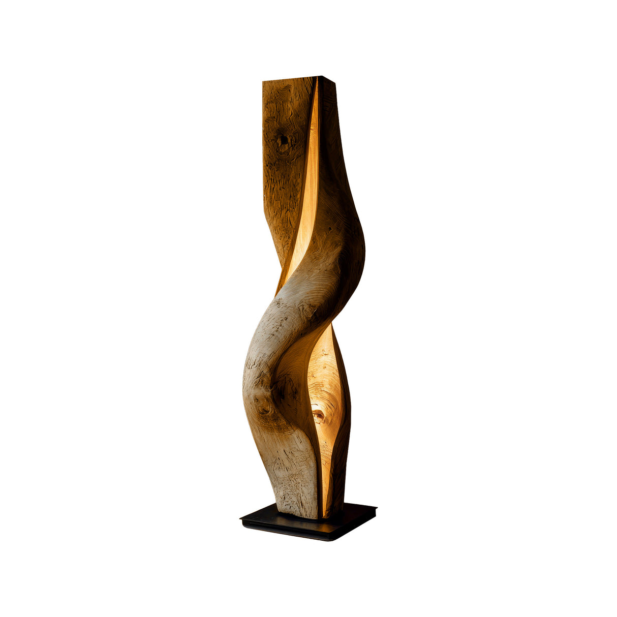 Nythera Sculpted Integrated LED Wood Floor Lamp - Timberustic Floor Lamp