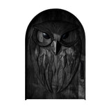 Nythera Sculpted Solid Wood Arched Double Doors Black - Timberustic Door