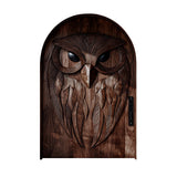 Nythera Sculpted Solid Wood Arched Double Doors Dark Walnut - Timberustic Door