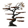 Nythera Sculpted Solid Wood Tree Bookshelf Dark Walnut - Timberustic Tree Bookshelf