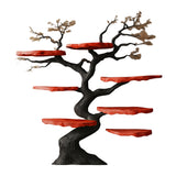 Nythera Sculpted Solid Wood Tree Bookshelf Mahogany - Timberustic Tree Bookshelf