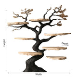 Nythera Sculpted Solid Wood Tree Bookshelf - Timberustic Tree Bookshelf