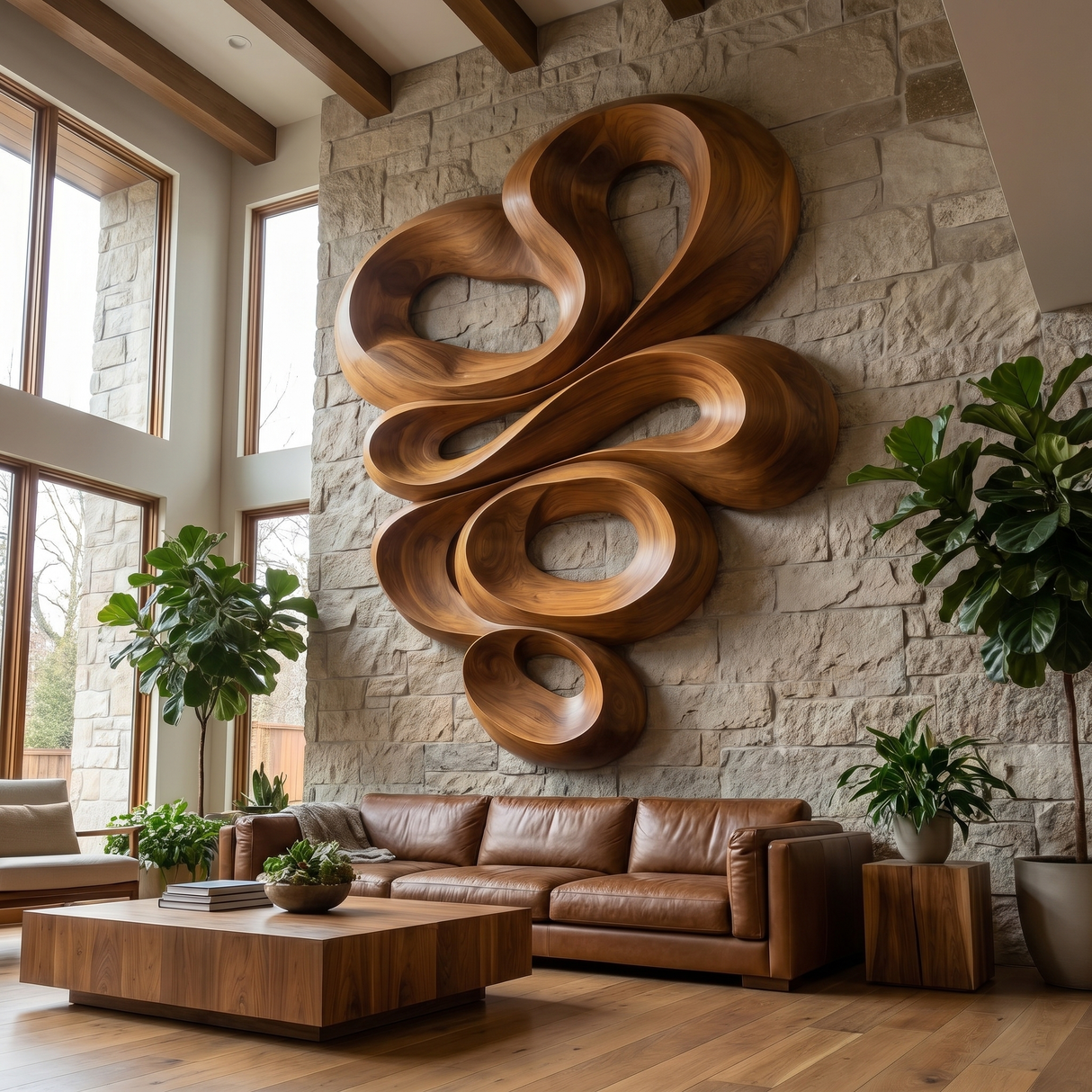 Nythera Sculpted Solid Wood Wall Art