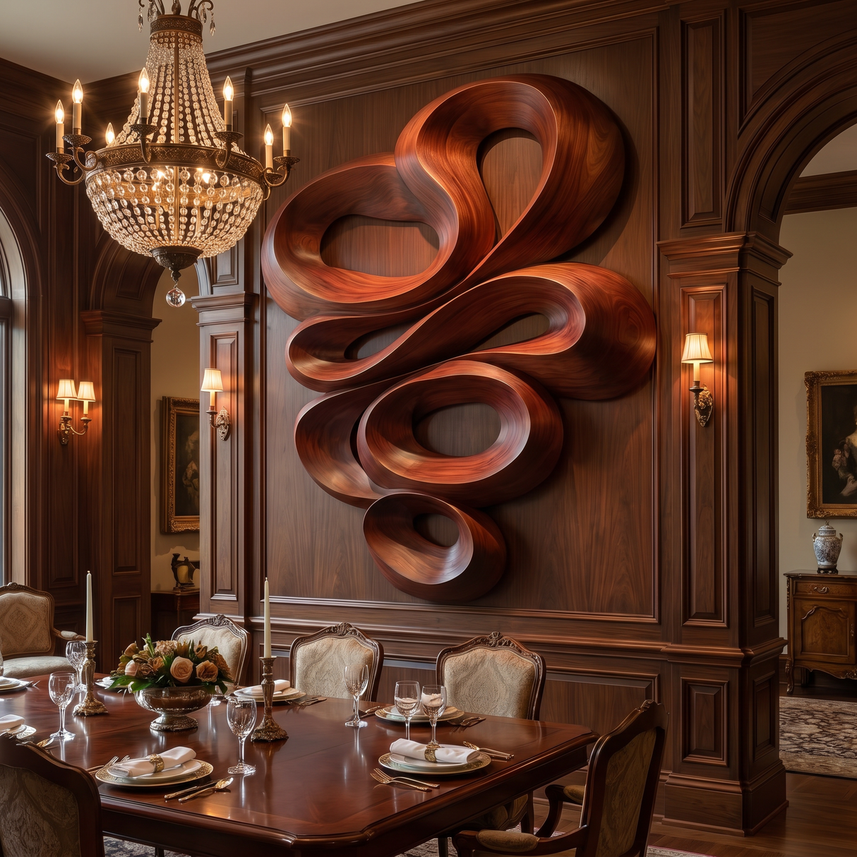 Nythera Sculpted Solid Wood Wall Art