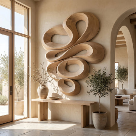 Nythera Sculpted Solid Wood Wall Art - Timberustic Wall Art