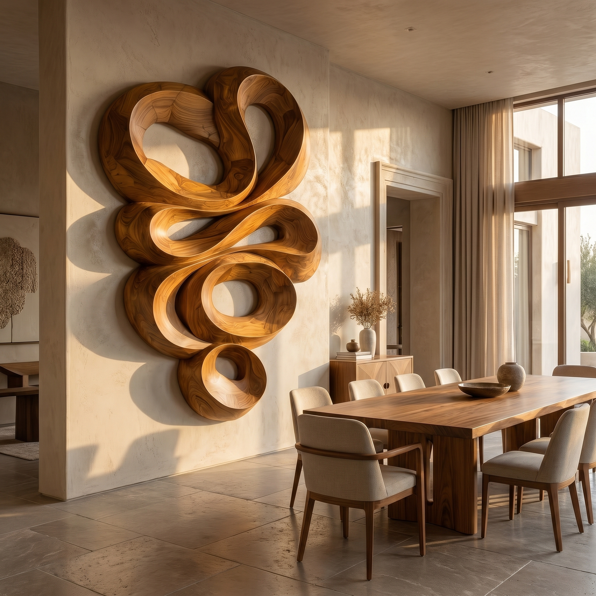 Nythera Sculpted Solid Wood Wall Art