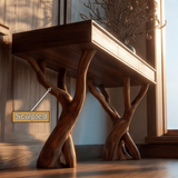 Nytherion Sculpted Solid Wood Console Table SPA983583