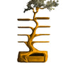Nytherion Sculpted Solid Wood Tree Bookshelf with Drawers Teak - Timberustic Tree Bookshelf
