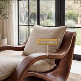 Nytheris Handcrafted Sculpted Solid Wood Chaise Lounge