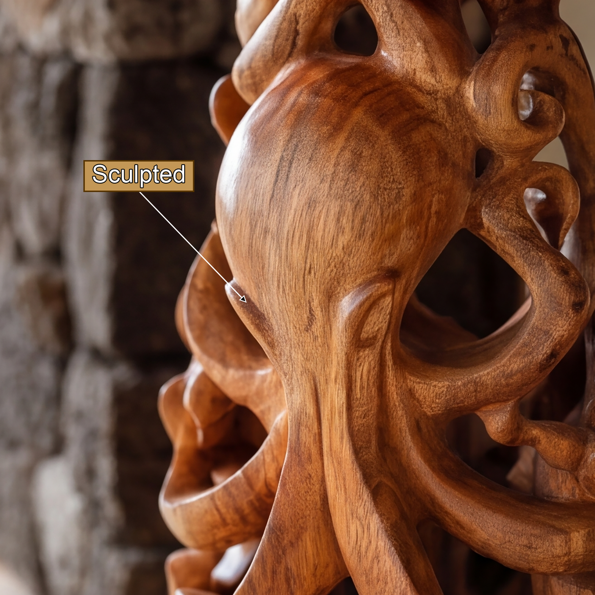 Nythorin Handcrafted Octopus Pedestal Stand - Timberustic Pedestal Stand