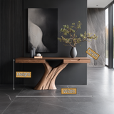Nyvareth Solid Wood Sculpted Console Table - Timberustic Console Table