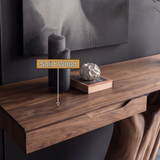 Nyvareth Solid Wood Sculpted Console Table - Timberustic Console Table
