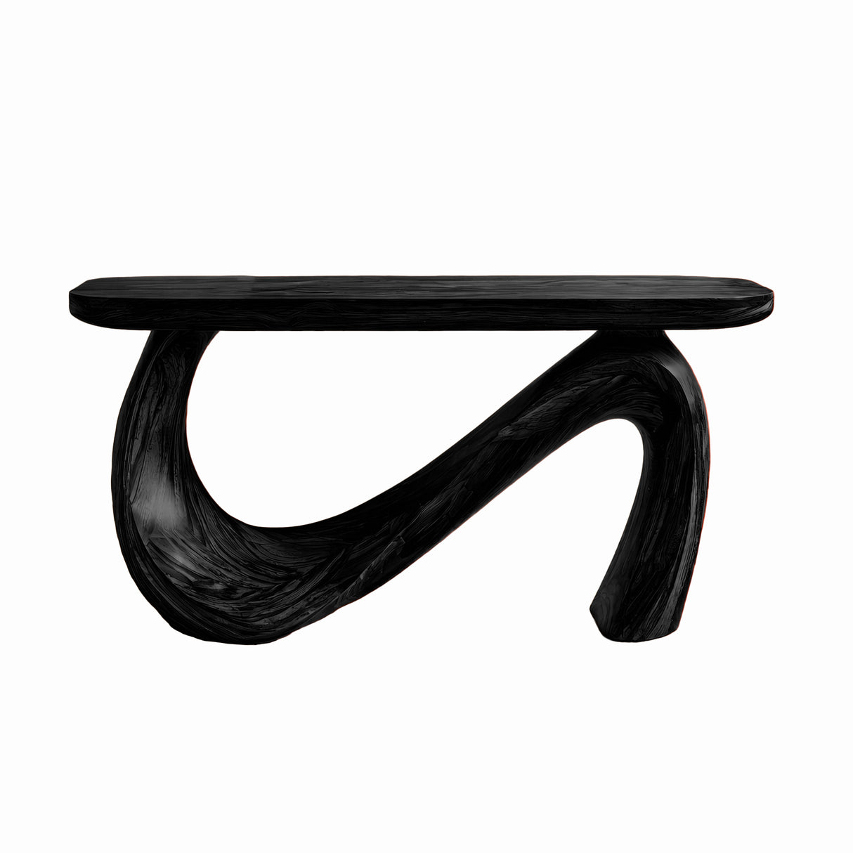 Nyverra Sculpted Solid Wood Console Table Black - Timberustic Console Table