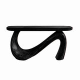Nyverra Sculpted Solid Wood Console Table Black - Timberustic Console Table