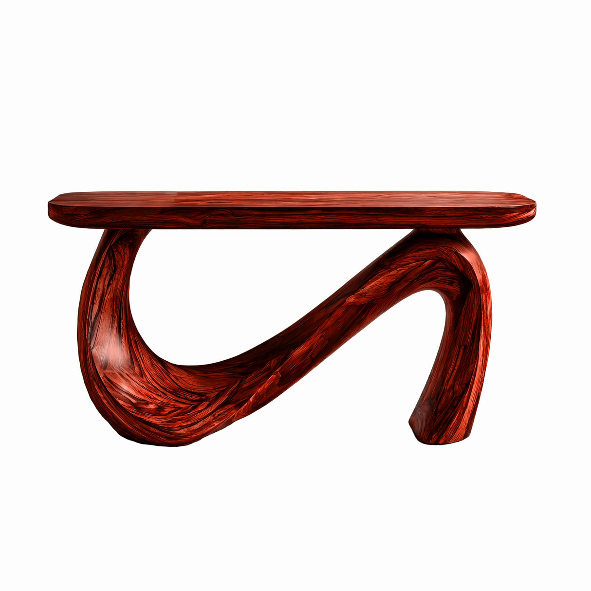 Nyverra Sculpted Solid Wood Console Table Mahogany - Timberustic Console Table