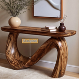 Nyverra Sculpted Solid Wood Console Table - Timberustic Console Table